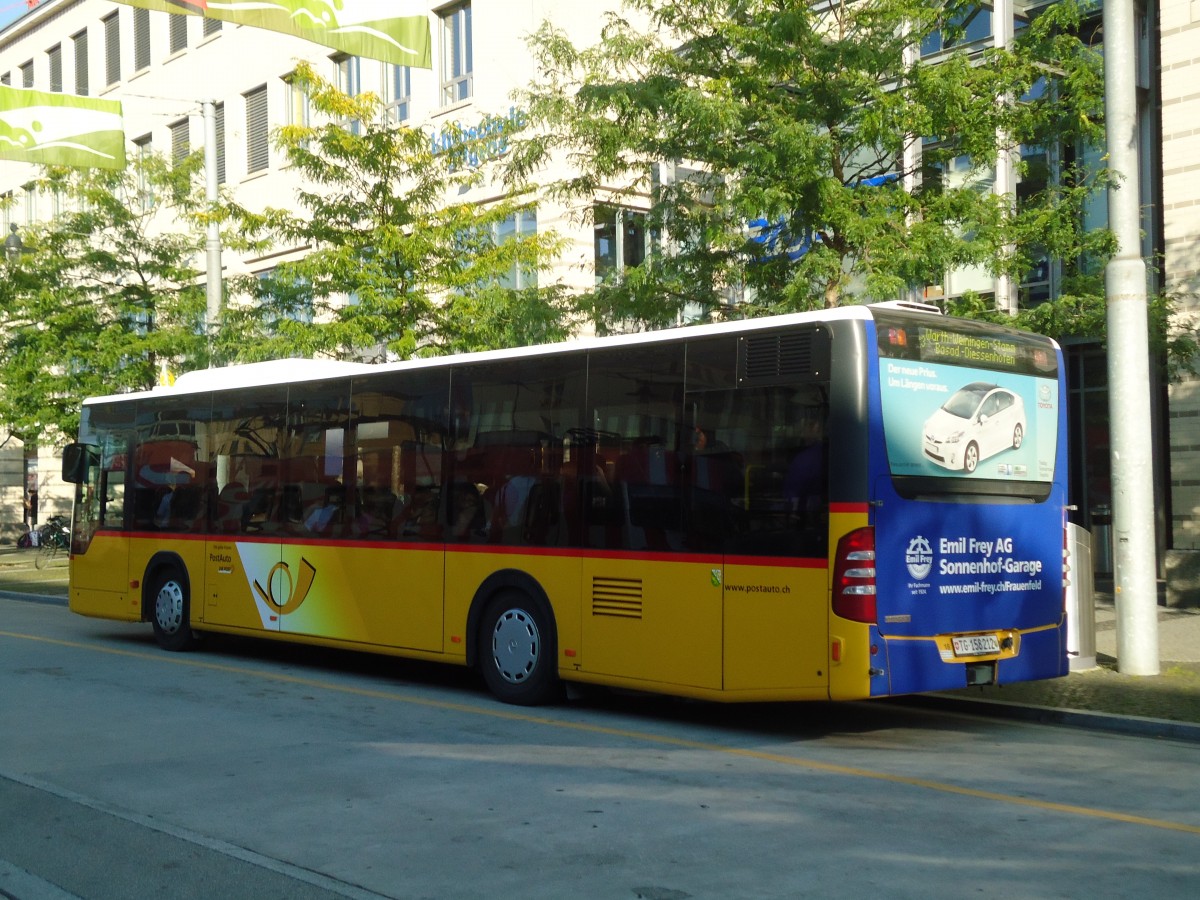 (128'924) - PostAuto Ostschweiz - Nr. 18/TG 158'212 - Mercedes am 21. August 2010 beim Bahnhof Frauenfeld