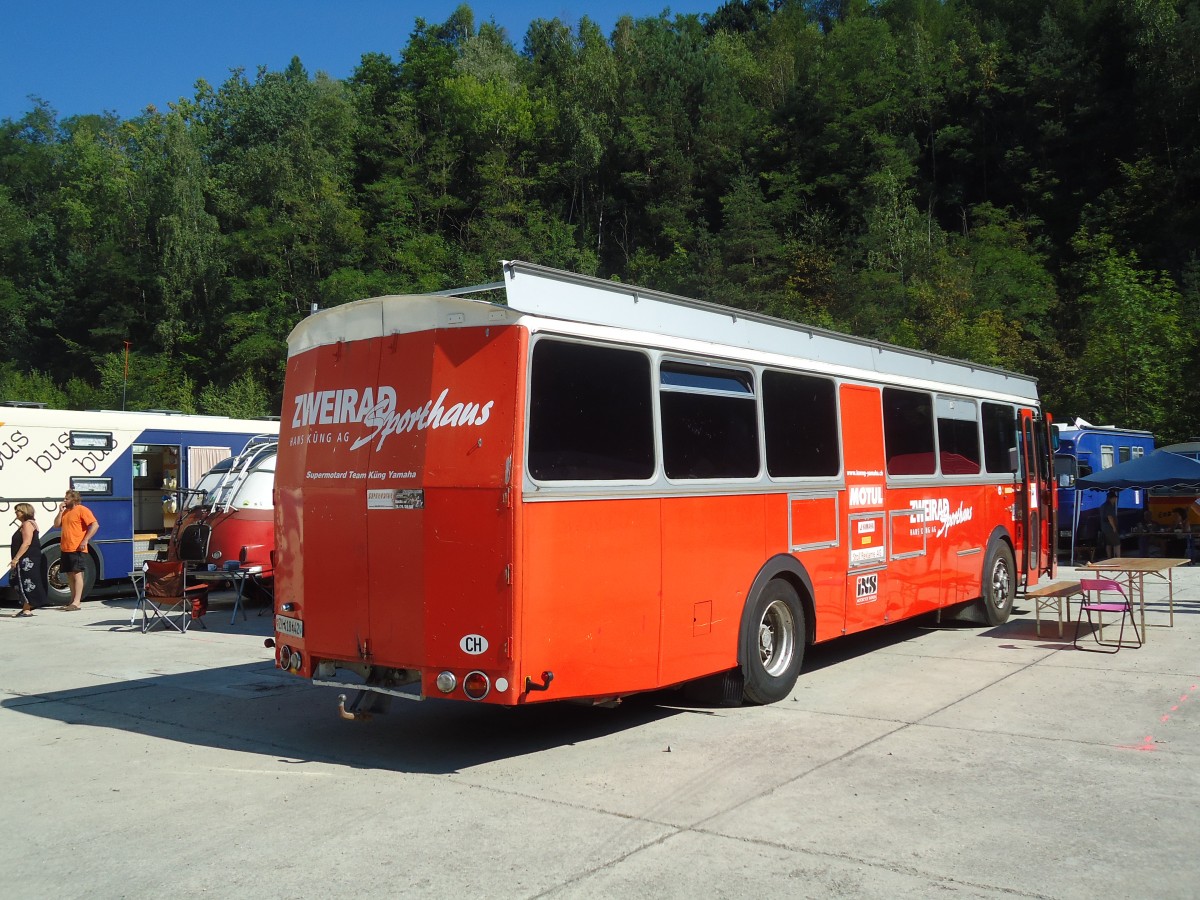 (128'982) - Joos, Russikon - ZH 418'442 - FBW/Tscher (ex Stutz, Oberlunkhofen Nr. 1; ex Stutz, Oberlunkhofen Nr. 3) am 22. August 2010 in Thayngen, Wohnbustreffen 