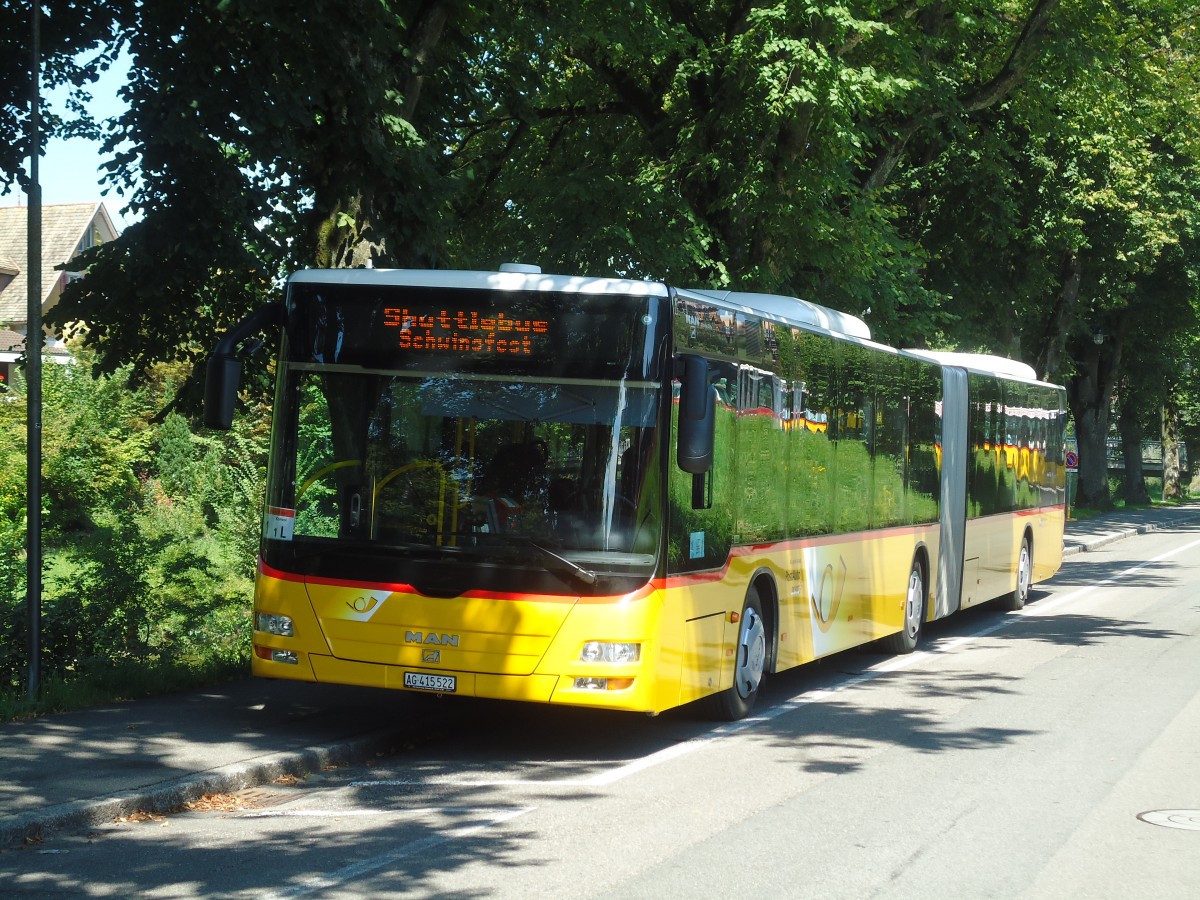 (129'067) - Stutz, Jonen - Nr. 248/AG 415'522 - MAN am 22. August 2010 beim Bahnhof Frauenfeld