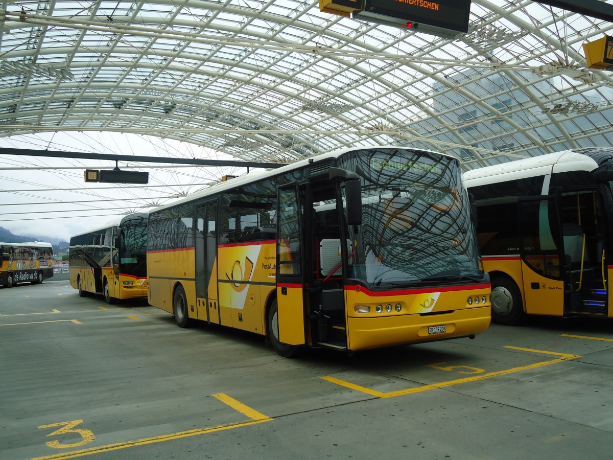 (129'751) - PostAuto Graubnden - GR 159'208 - Neoplan (ex P 25'083) am 18. September 2010 in Chur, Postautostation