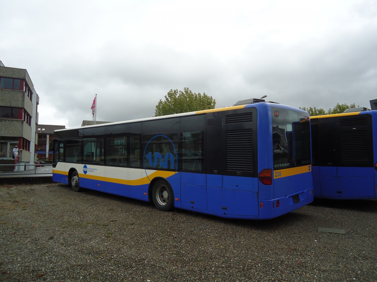 (130'775) - TC La Chaux-de-Fonds - Nr. 216 - Mercedes am 24. Oktober 2010 in Kloten, EvoBus