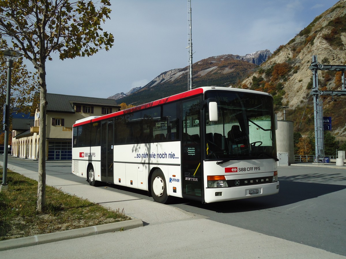 (130'852) - Ruffiner, Turtmann - VS 284'093 - Setra am 1. November 2010 in Leuk, Garage LLB