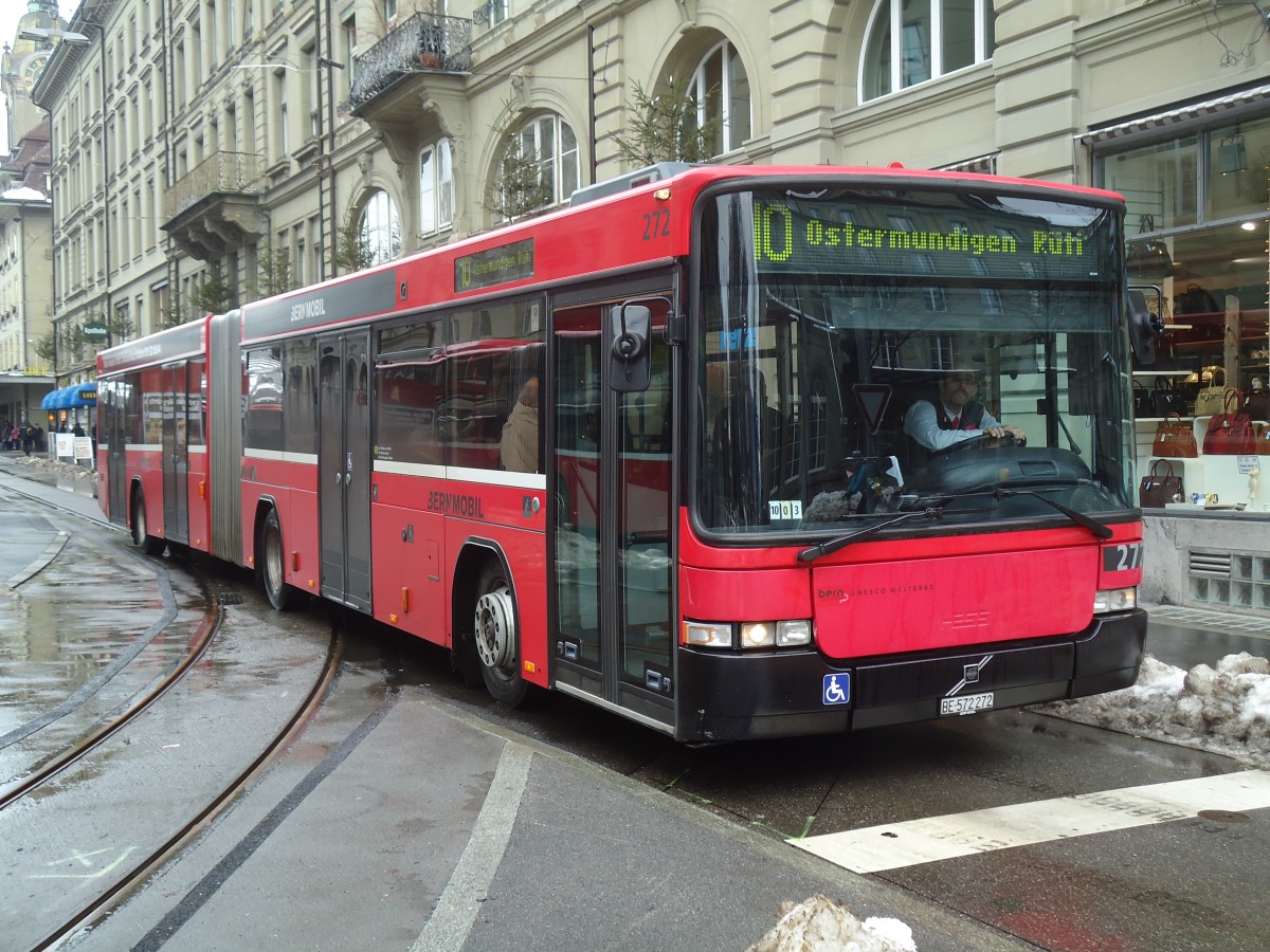 (131'364) - Bernmobil, Bern - Nr. 272/BE 572'272 - Volvo/Hess am 7. Dezember 2010 beim Bahnhof Bern