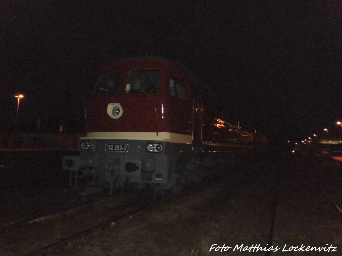 132 293 der EBS abgestellt in Delitzsch am 17.12.15