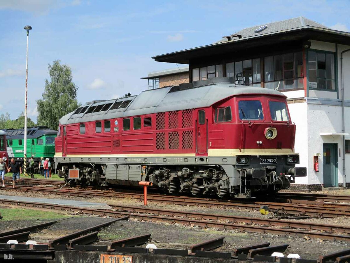 132 293,2 war abgestellt beim heizhausfest im schsischen eisenbahnmuseum chemnitz-hilbersdorf,21.08.21