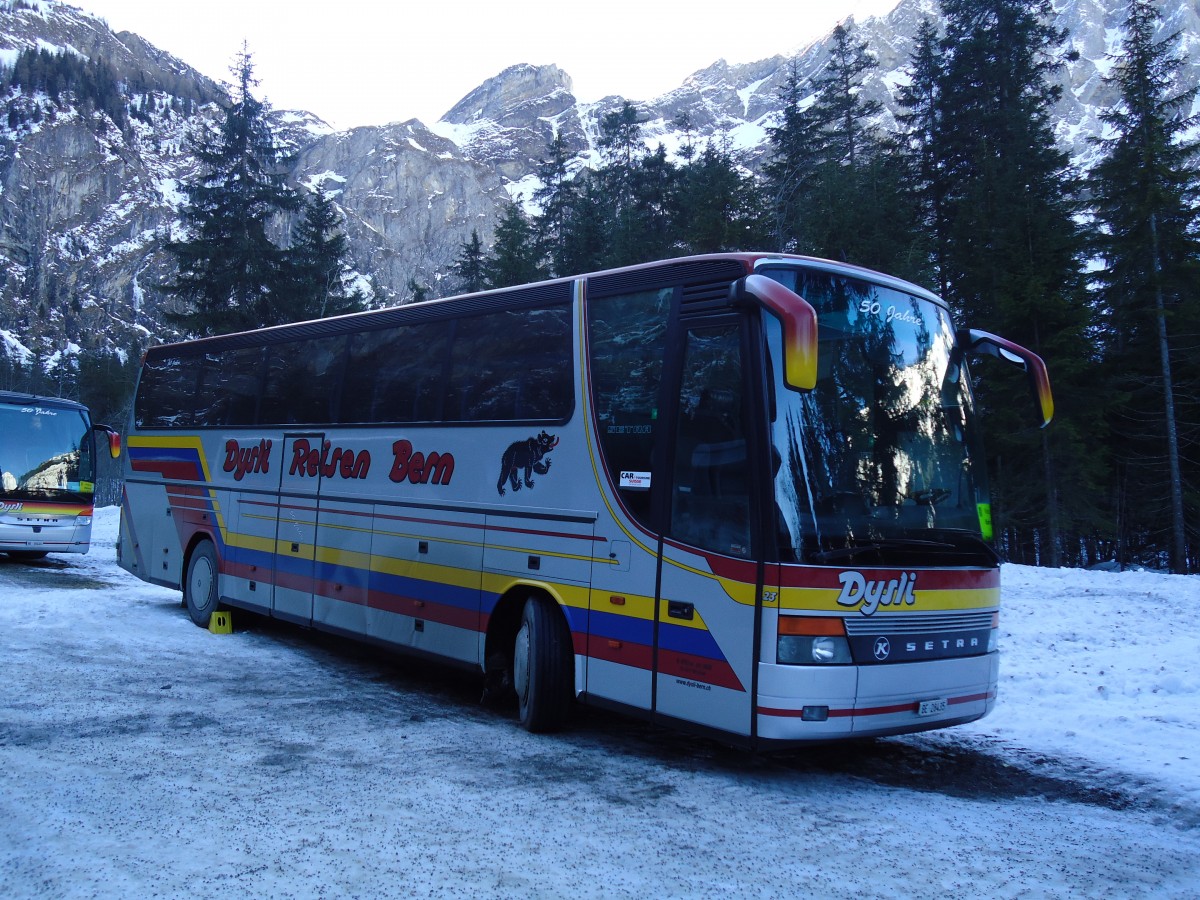 (132'075) - Dysli, Bern - Nr. 23/BE 28'435 - Setra (ex EvoBus, Kloten) am 8. Januar 2011 in Adelboden, Unter dem Birg