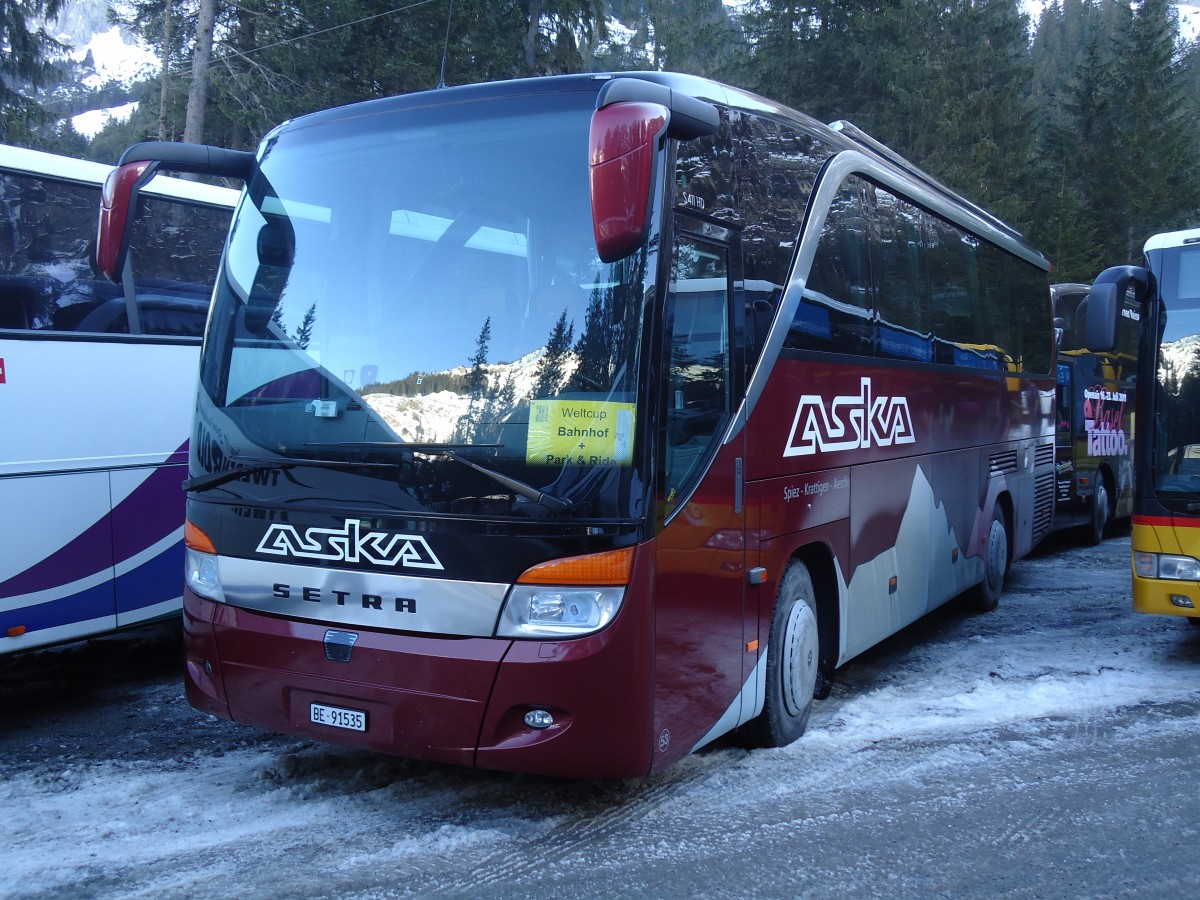 (132'084) - ASKA Aeschi - Nr. 53/BE 91'535 - Setra am 8. Januar 2011 in Adelboden, Unter dem Birg