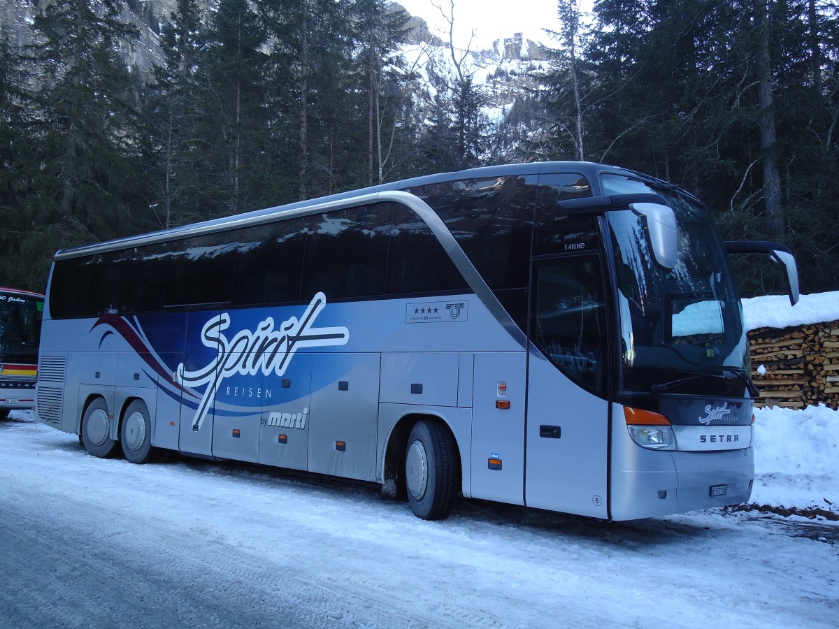 (132'117) - Spirit, Interlaken - Nr. 6/BE 572'206 - Setra am 8. Januar 2011 in Adelboden, Unter dem Birg