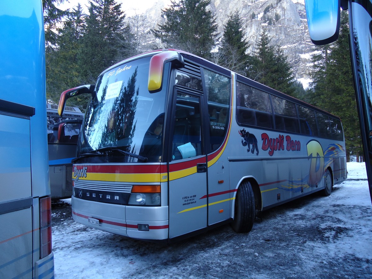 (132'120) - Dysli, Bern - Nr. 25/BE 147'160 - Setra (ex Nvermann, D-Mettmann) am 8. Januar 2011 in Adelboden, Unter dem Birg