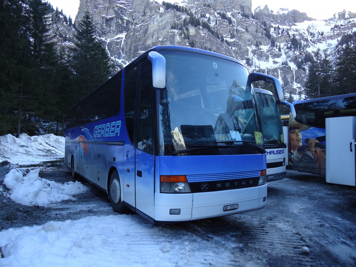 (132'130) - Gerber, Roggwil - Nr. 9/BE 21'517 - Setra am 8. Januar 2011 in Adelboden, Unter dem Birg