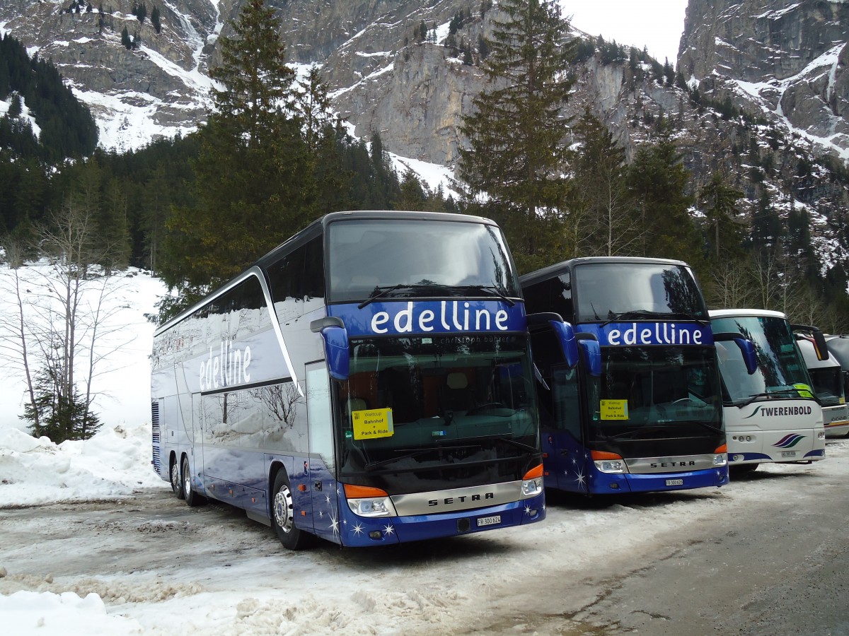 (132'259) - Bhrer, Kerzers - FR 300'624 - Setra am 9. Januar 2011 in Adelboden, Unter dem Birg