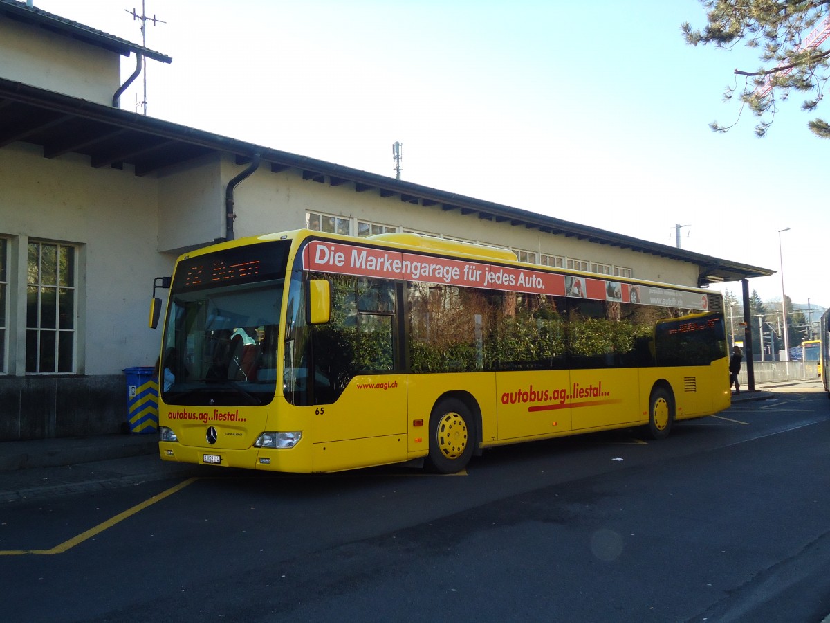 (132'579) - AAGL Liestal - Nr. 65/BL 28'804 - Mercedes am 7. Februar 2011 beim Bahnhof Liestal