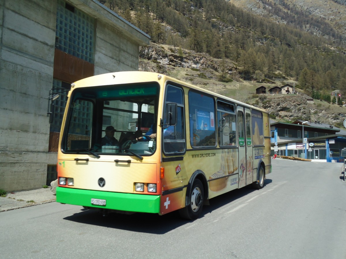 (133'386) - OBZ Zermatt - Nr. 1/VS 192'608 - Vetter (ex Nr. 5) am 22. April 2011 in Zermatt, Spiss