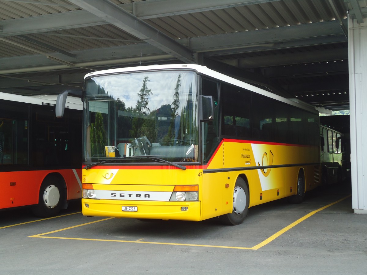 (133'629) - AAGU Altdorf - Nr. 47/UR 9226 - Setra am 14. Mai 2011 in Schattdorf, Garage