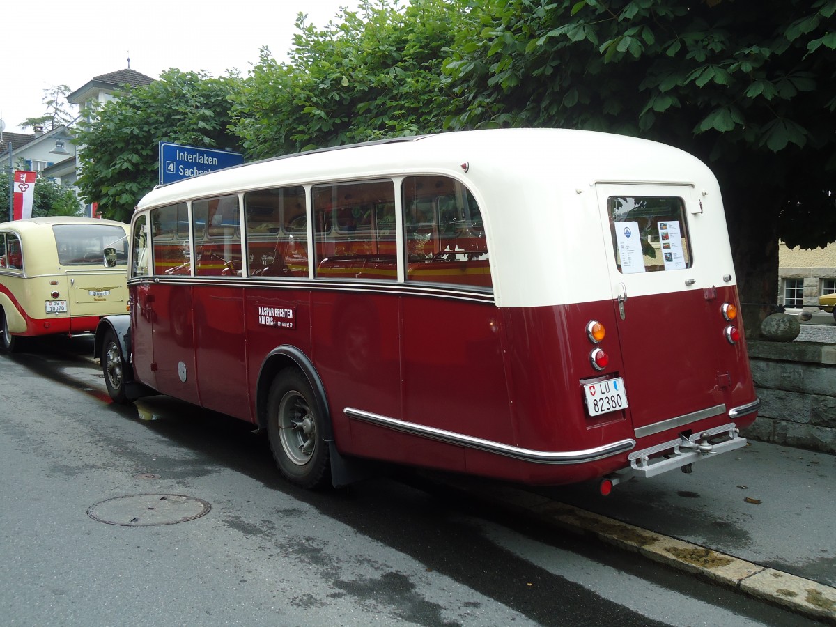 (134'026) - Bechter, Kriens - LU 82'380 - Saurer/Krapf (ex Mnch, D-Marienberg; ex Spring, Widnau; ex RhV Altsttten Nr. 33; ex Thr, Eichberg) am 11. Juni 2011 in Sarnen, OiO