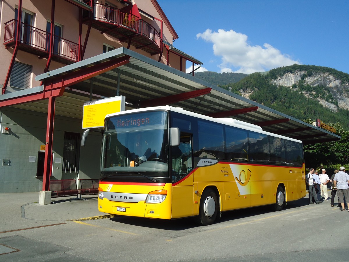 (134'808) - AVG Meiringen - Nr. 64/BE 401'364 - Setra am 3. Juli 2011 in Meiringen, Postautostation