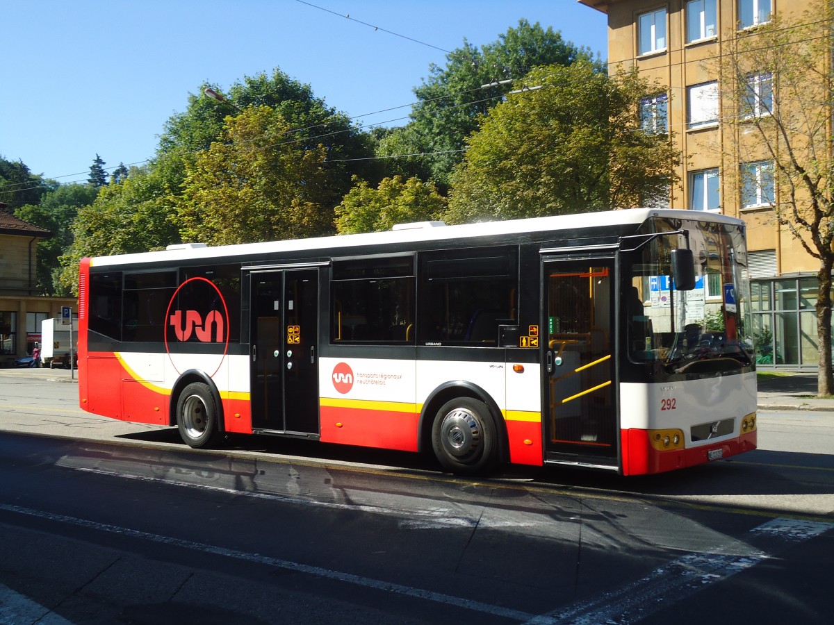 (134'957) - VR La Chaux-de-Fonds - Nr. 292/NE 113'292 - Volvo/Alfabuz am 11. Juli 2011 beim Bahnhof La Chaux-de-Fonds