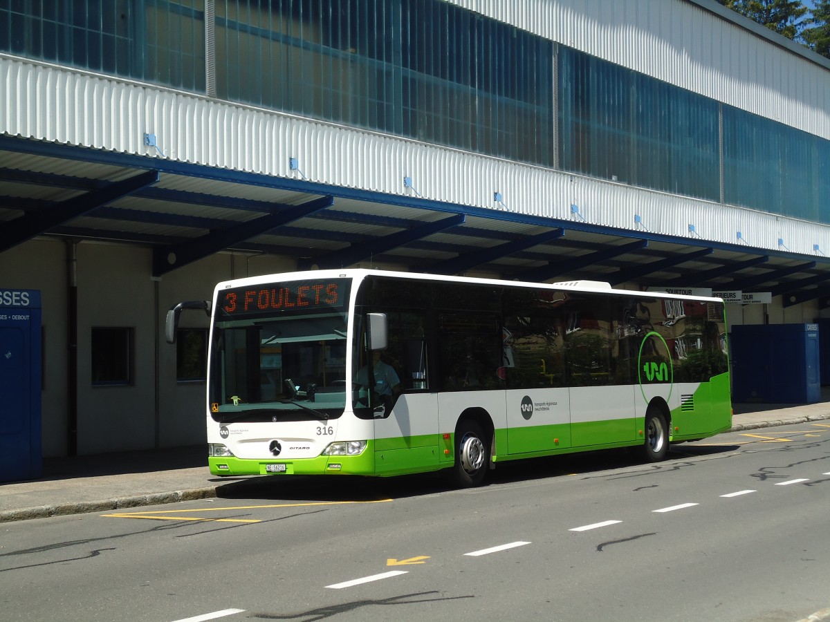 (134'988) - TRN La Chaux-de-Fonds - Nr. 316/NE 56'216 - Mercedes am 11. Juli 2011 in La Chaux-de-Fonds, Patinoire