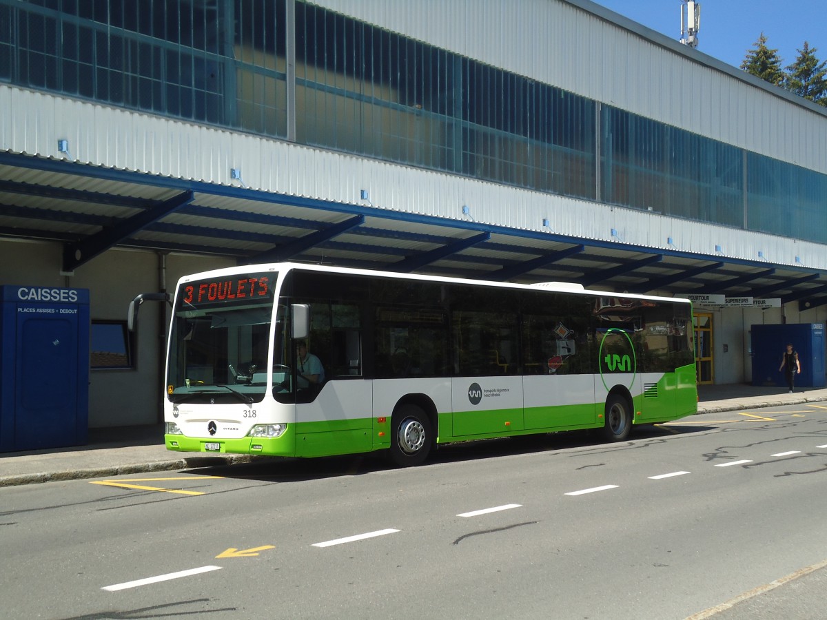 (134'992) - TRN La Chaux-de-Fonds - Nr. 318/NE 27'218 - Mercedes am 11. Juli 2011 in La Chaux-de-Fonds, Patinoire