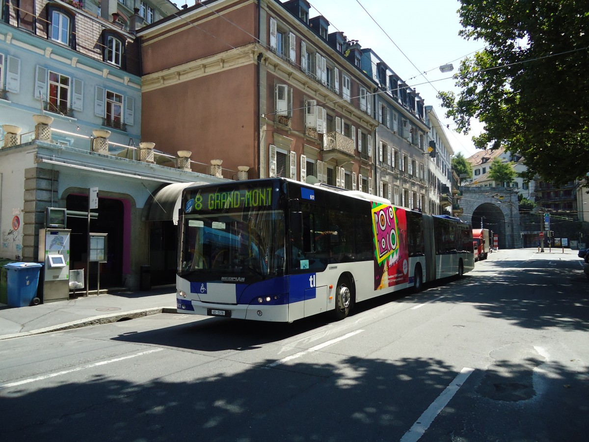 (135'098) - TL Lausanne - Nr. 617/VD 1578 - Neoplan am 12. Juli 2011 in Lausanne, Tunnel