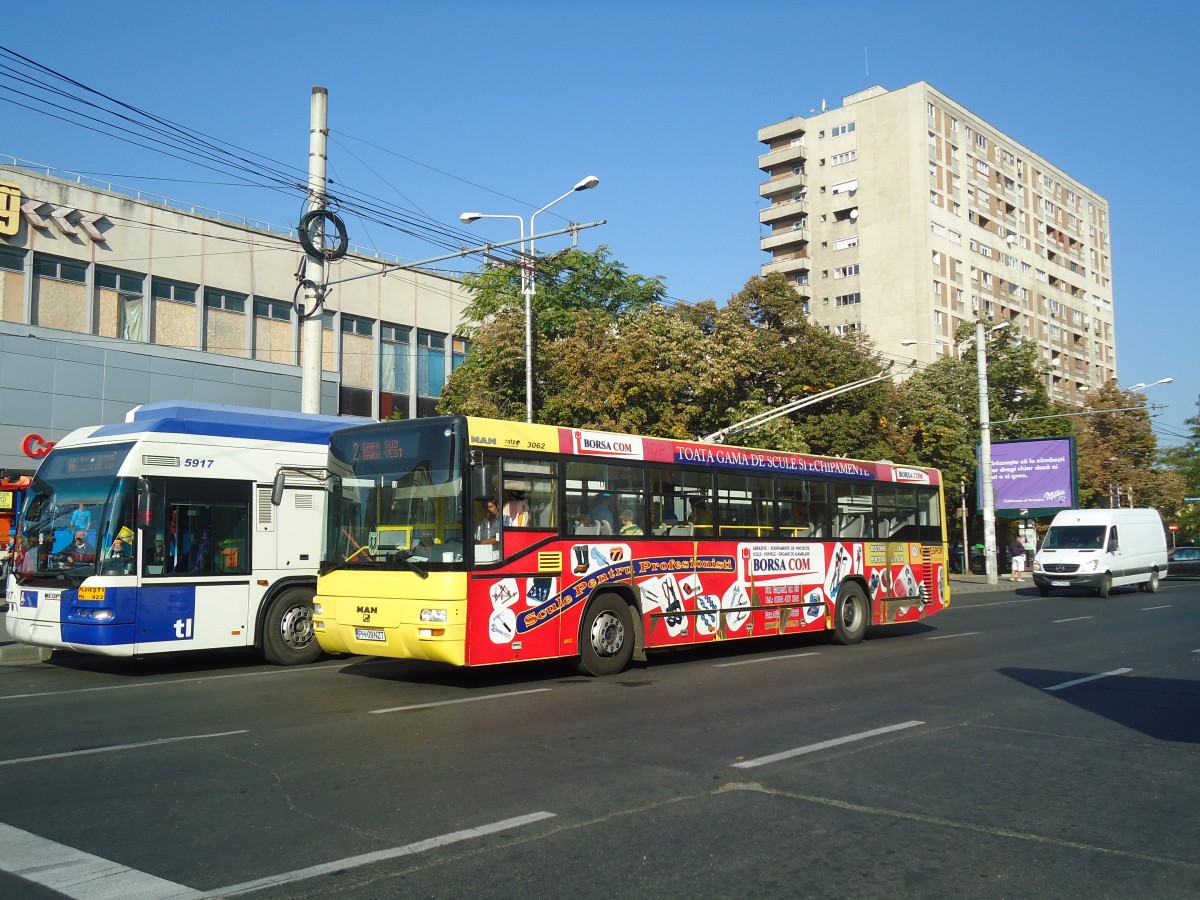 (136'441) - RATP Ploiesti - Nr. 3062/PH 09 NZT - MAN am 5. Oktober 2011 beim Bahnhof Ploiesti Sd