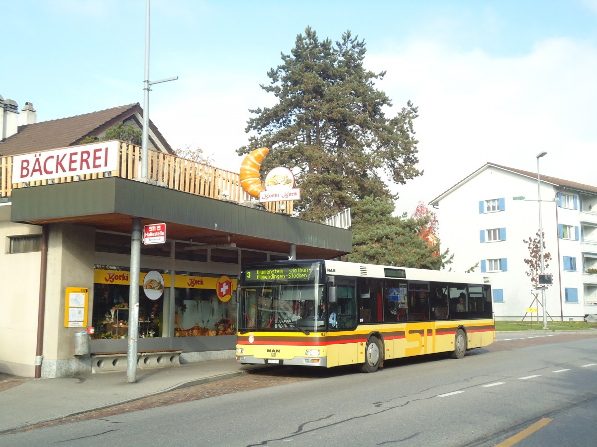 (136'747) - STI Thun - Nr. 93/BE 572'093 - MAN am 13. November 2011 in Steffisburg, Sonnenfeld