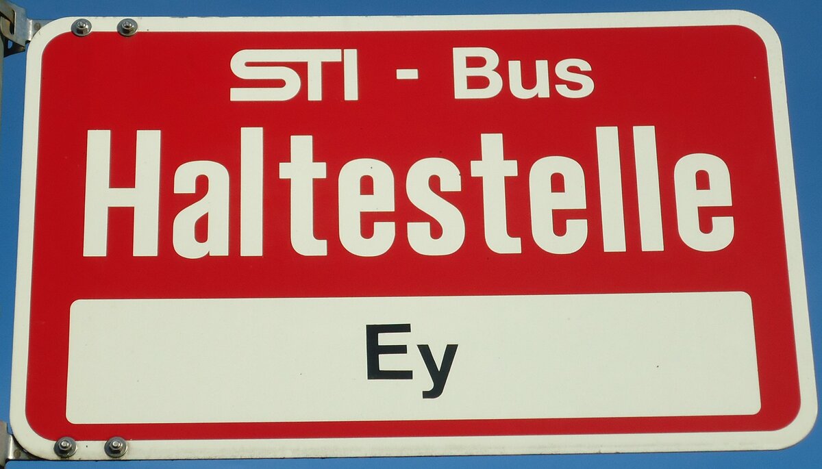 (136'807) - STI-Haltestellenschild - Wattenwil, Ey - am 22. November 2011