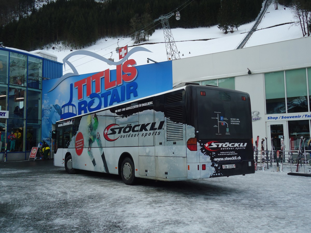 (137'324) - EAB Engelberg - Nr. 1/OW 10'195 - Mercedes (ex TC La Chaux-de-Fonds Nr. 214) am 2. Januar 2012 in Engelberg, Titlisbahnen