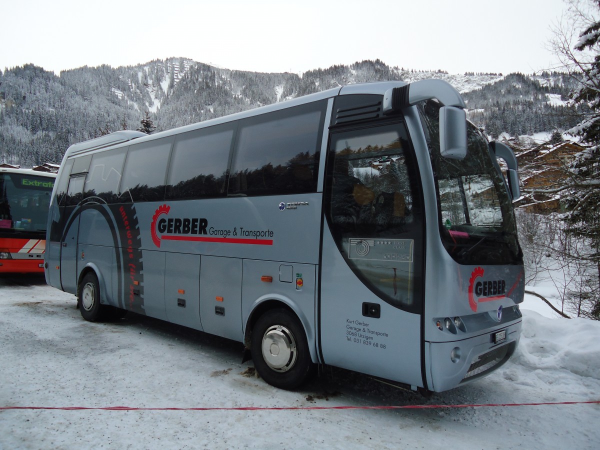 (137'375) - Gerber, Utzigen - BE 225'389 - Temsa am 7. Januar 2012 in Adelboden, ASB