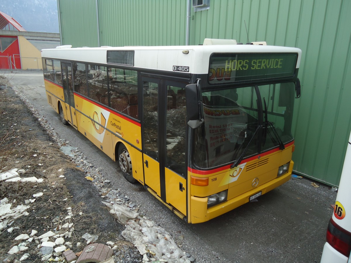 (137'776) - Buchard, Leytron - Nr. 108/VS 386'240 - Mercedes (ex PostAuto Nordschweiz; ex P 25'503) am 19. Februar 2012 in Leytron, Garage