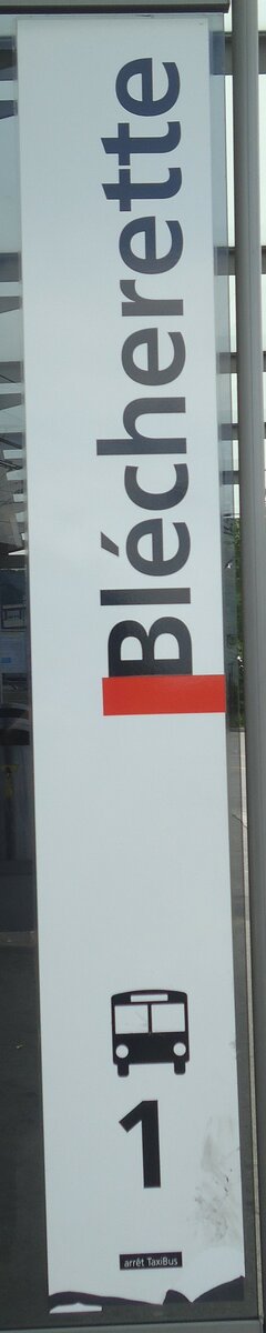 (138'737) - tl-Haltestellenschild - Lausanne, Blcherette - am 13. Mai 2012