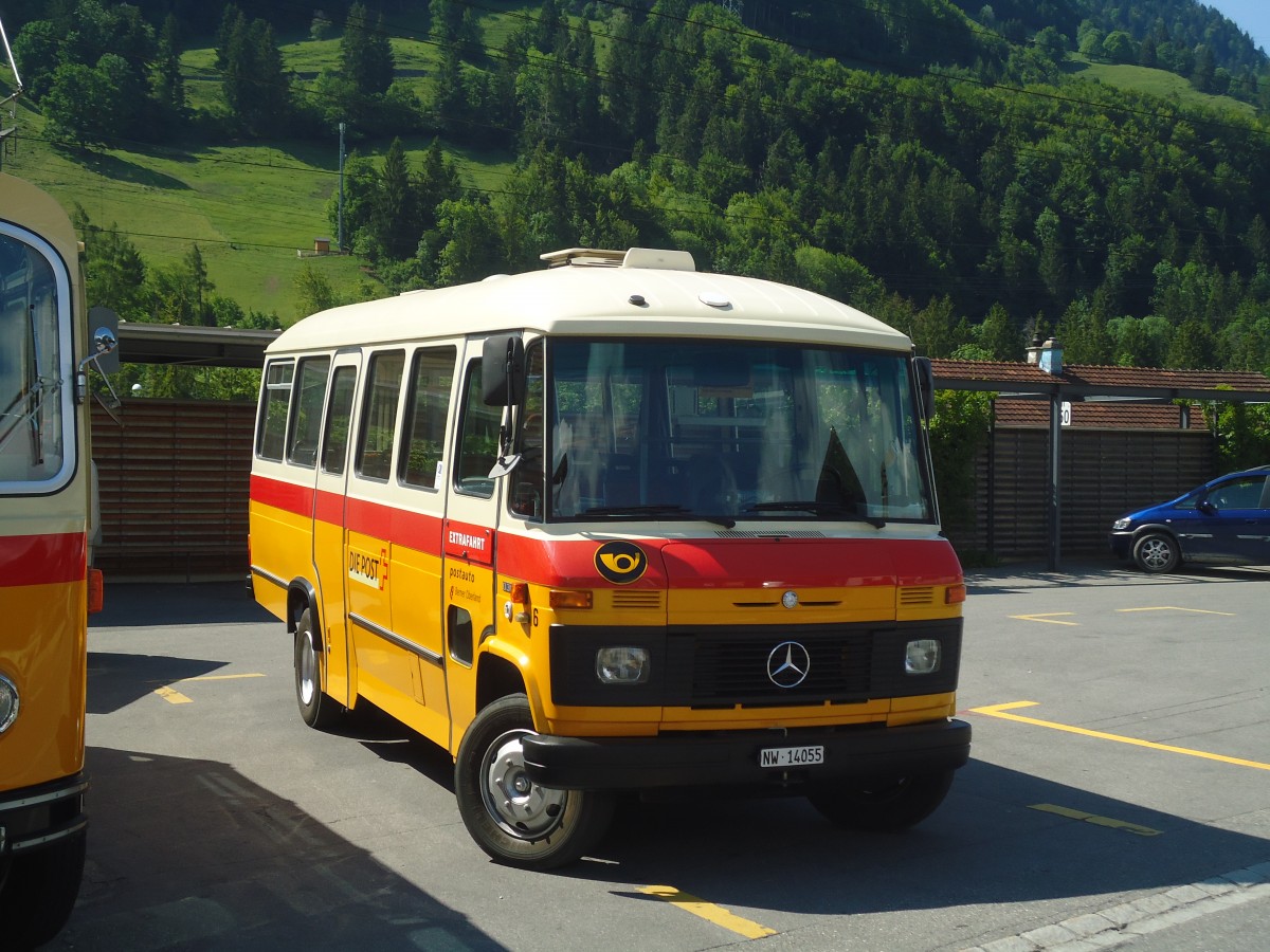 (139'166) - Mller, Ennetmoos - Nr. 6/NW 14'055 - Mercedes (ex Portenier, Adelboden Nr. 6; ex Geiger, Adelboden Nr. 6) am 28. Mai 2012 beim Bahnhof Reichenbach