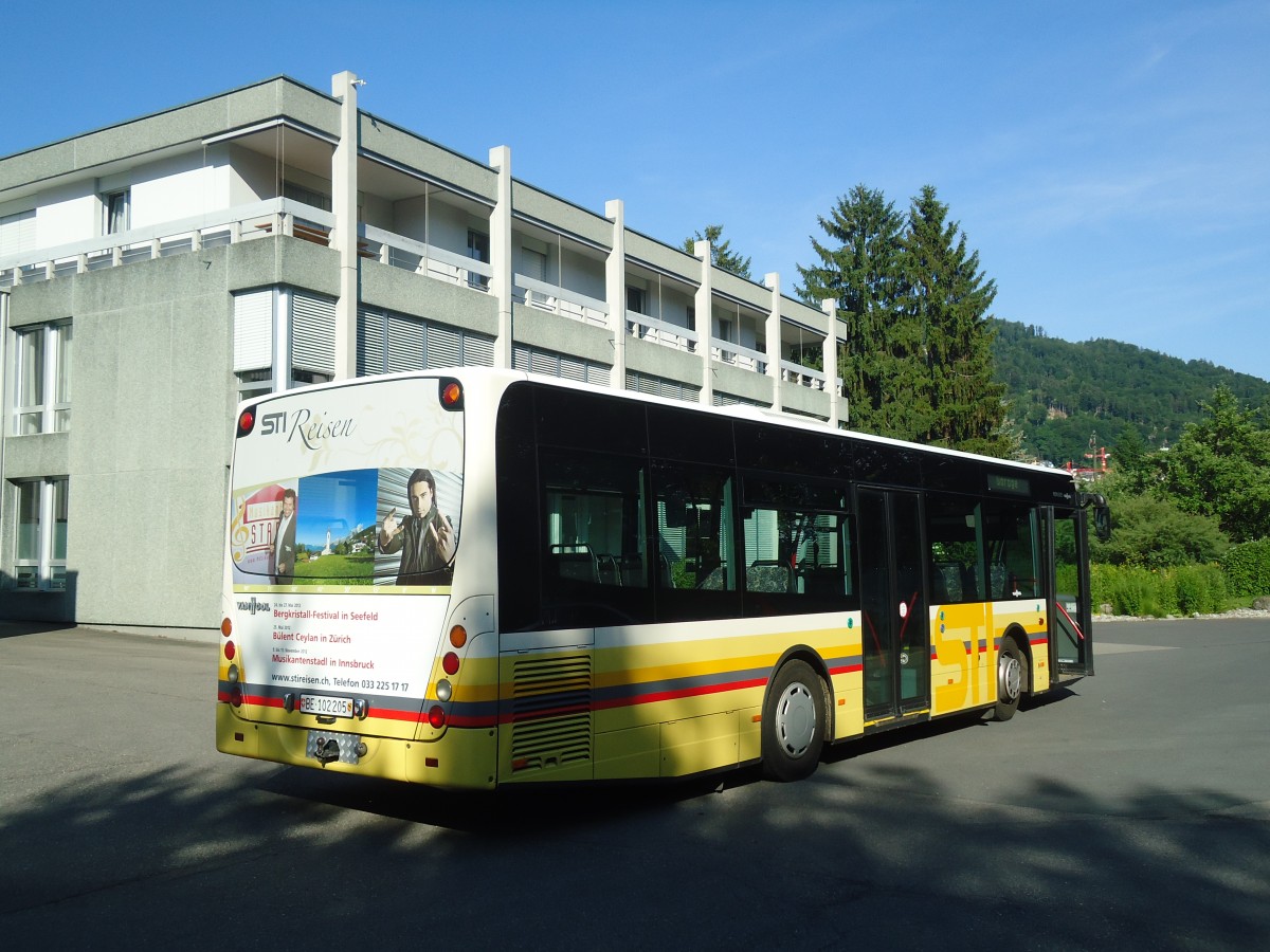 (139'293) - STI Thun - Nr. 5/BE 102'205 - Van Hool (ex Moser, Teuffenthal; ex Burri, Teuffenthal) am 2. Juni 2012 in Thun, Garage