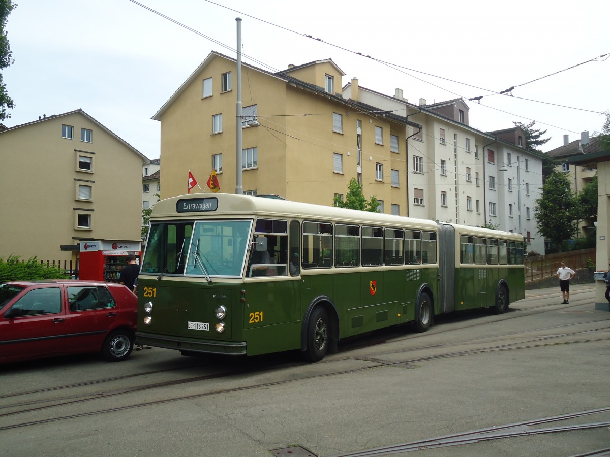 (140'104) - SVB Bern (TVB) - Nr. 251/BE 113'251 - FBW/SWS-R&J am 24. Juni 2012 in Bern, Weissenbhl