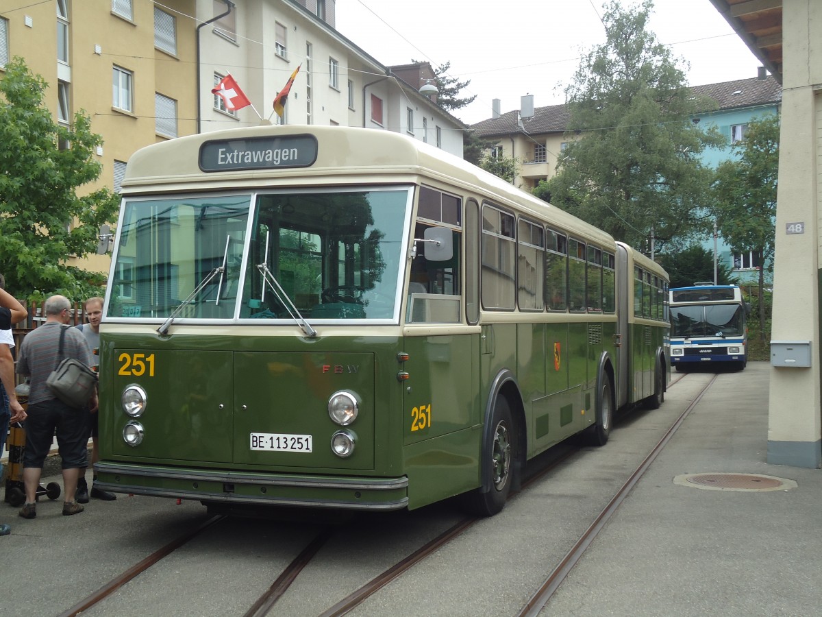 (140'105) - SVB Bern (TVB) - Nr. 251/BE 113'251 - FBW/SWS-R&J am 24. Juni 2012 in Bern, Weissenbhl