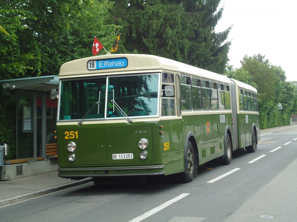 (140'117) - SVB Bern (TVB) - Nr. 251/BE 113'251 - FBW/SWS-R&J am 24. Juni 2012 in Bern, Luternauweg