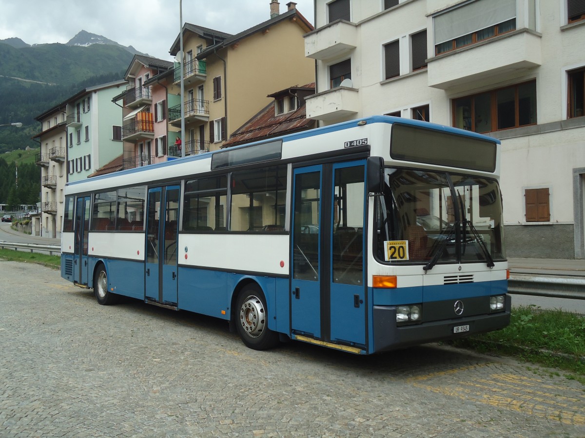 (140'343) - Meyer, Gschenen - UR 9345 - Mercedes (ex Gut, Binz Nr. 18) am 1. Juli 2012 beim Bahnhof Airolo