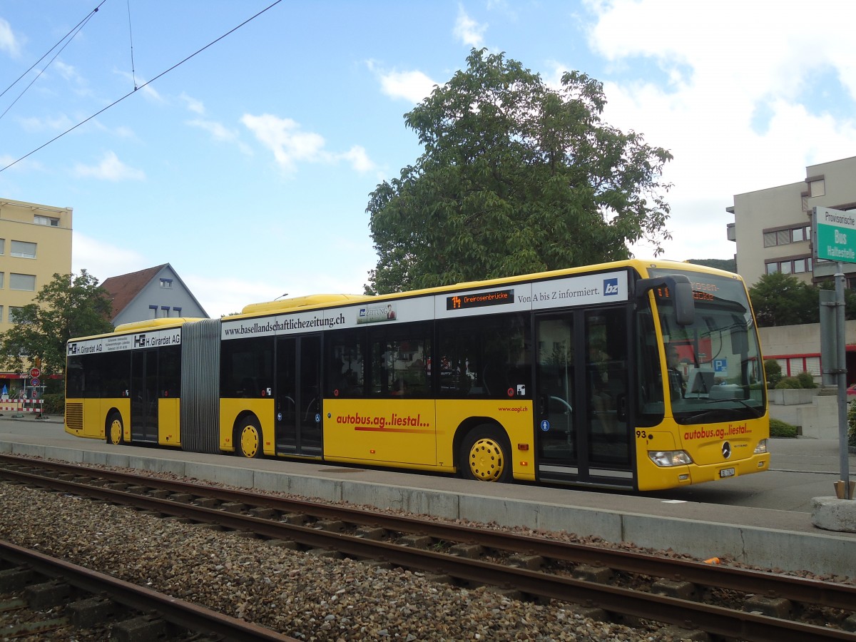 (140'468) - AAGL Liestal - Nr. 93/BL 7343 - Mercedes am 11. Juli 2012 in Pratteln, Bahnhofstrasse