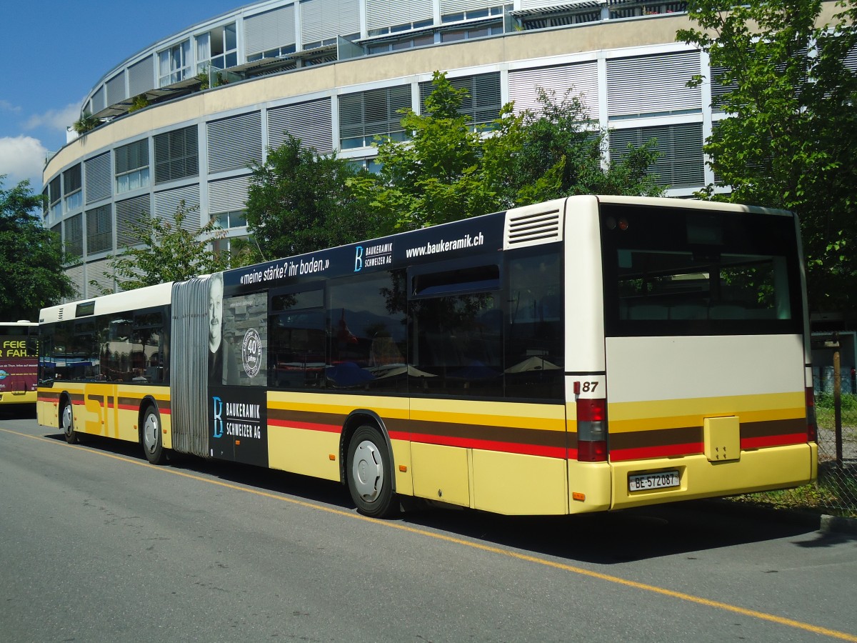 (141'062) - STI Thun - Nr. 87/BE 572'087 - MAN am 10. August 2012 bei der Schifflndte Thun