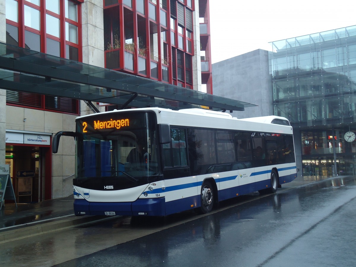 (141'413) - ZVB Zug - Nr. 164/ZG 88'164 - Hess am 1. September 2012 beim Bahnhof Zug