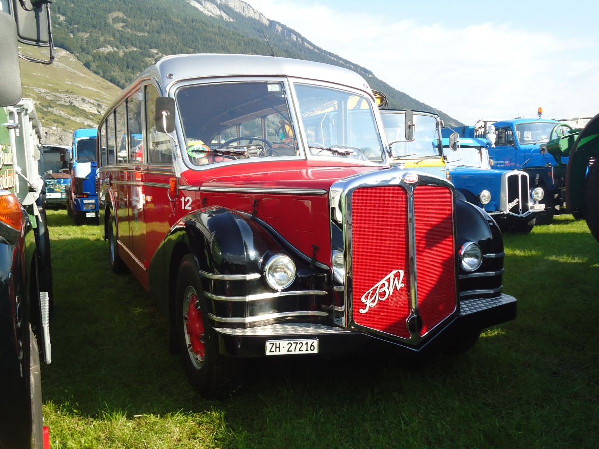 (141'616) - Meier, Grt - Nr. 12/ZH 27'216 - FBW/R&J (ex Wespe, Altsttten; ex AFA Adelboden Nr. 12) am 15. September 2012 in Chur, Waffenplatz