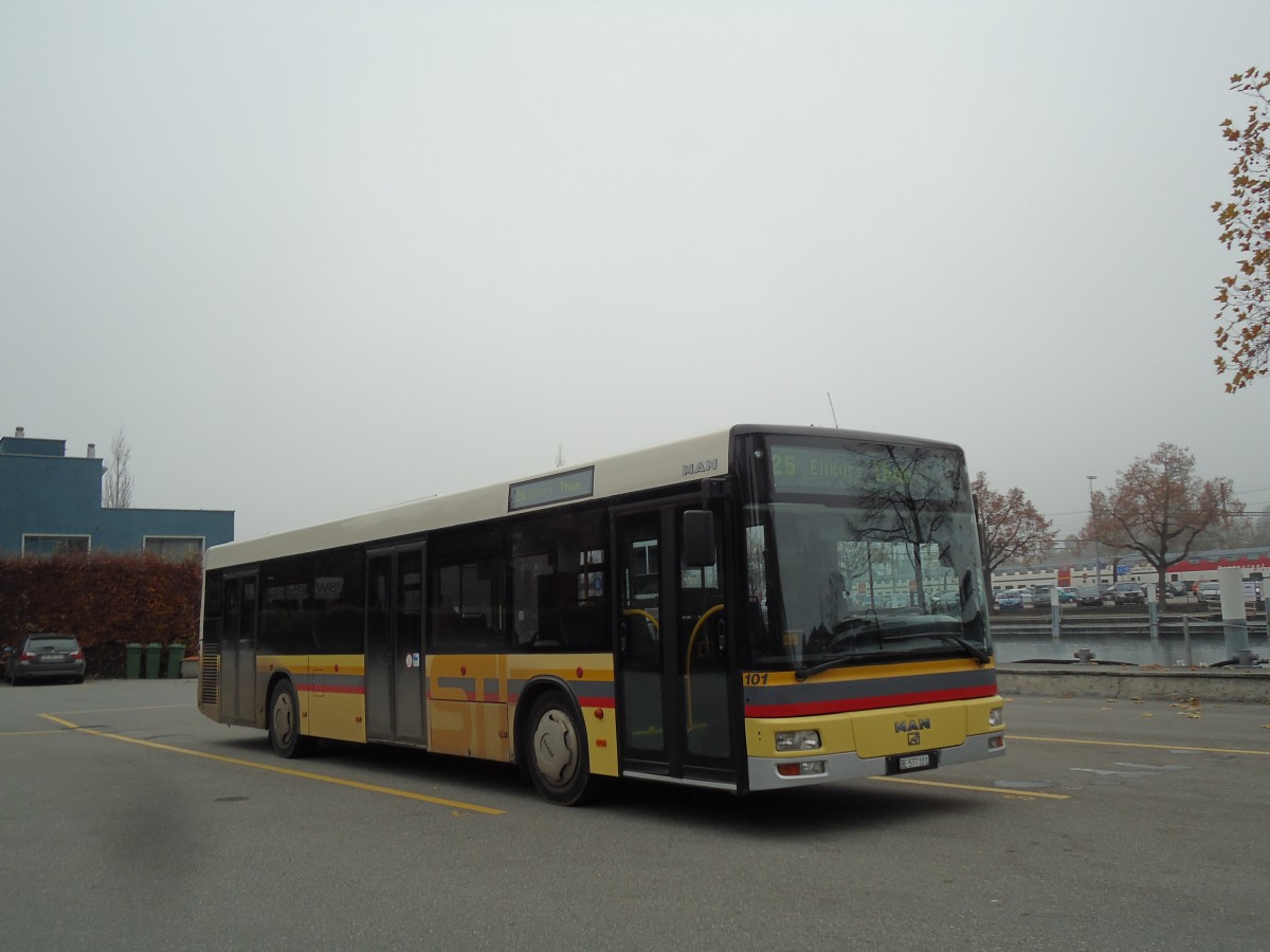 (142'219) - STI Thun - Nr. 101/BE 577'101 - MAN am 19. November 2012 bei der Schifflndte Thun