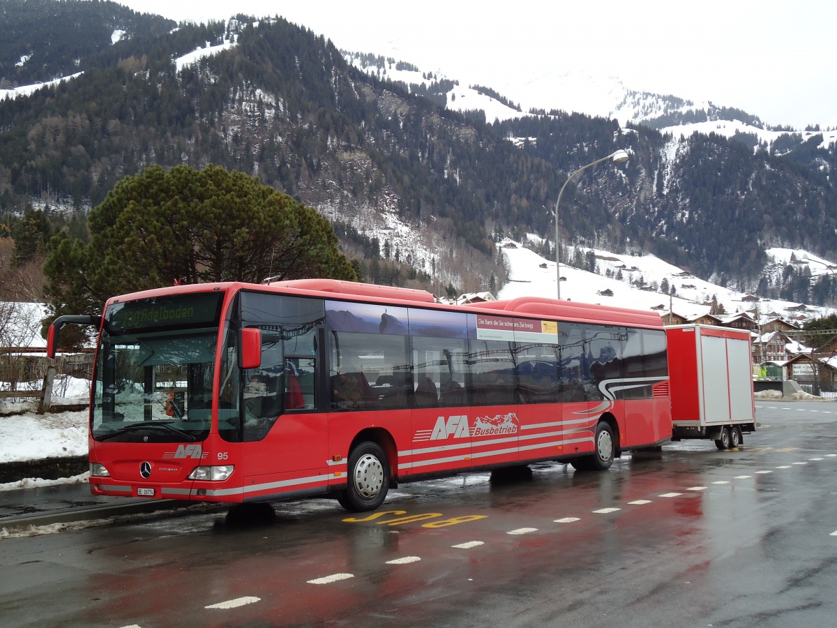 (142'539) - AFA Adelboden - Nr. 95/BE 26'774 - Mercedes am 16. Dezember 2012 beim Bahnhof Frutigen