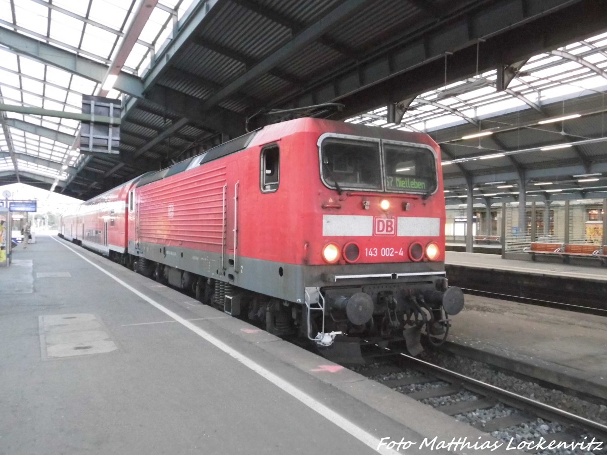 143 002 und 143 137 unterwegs nach Halle-Nietleben am 14.8.15