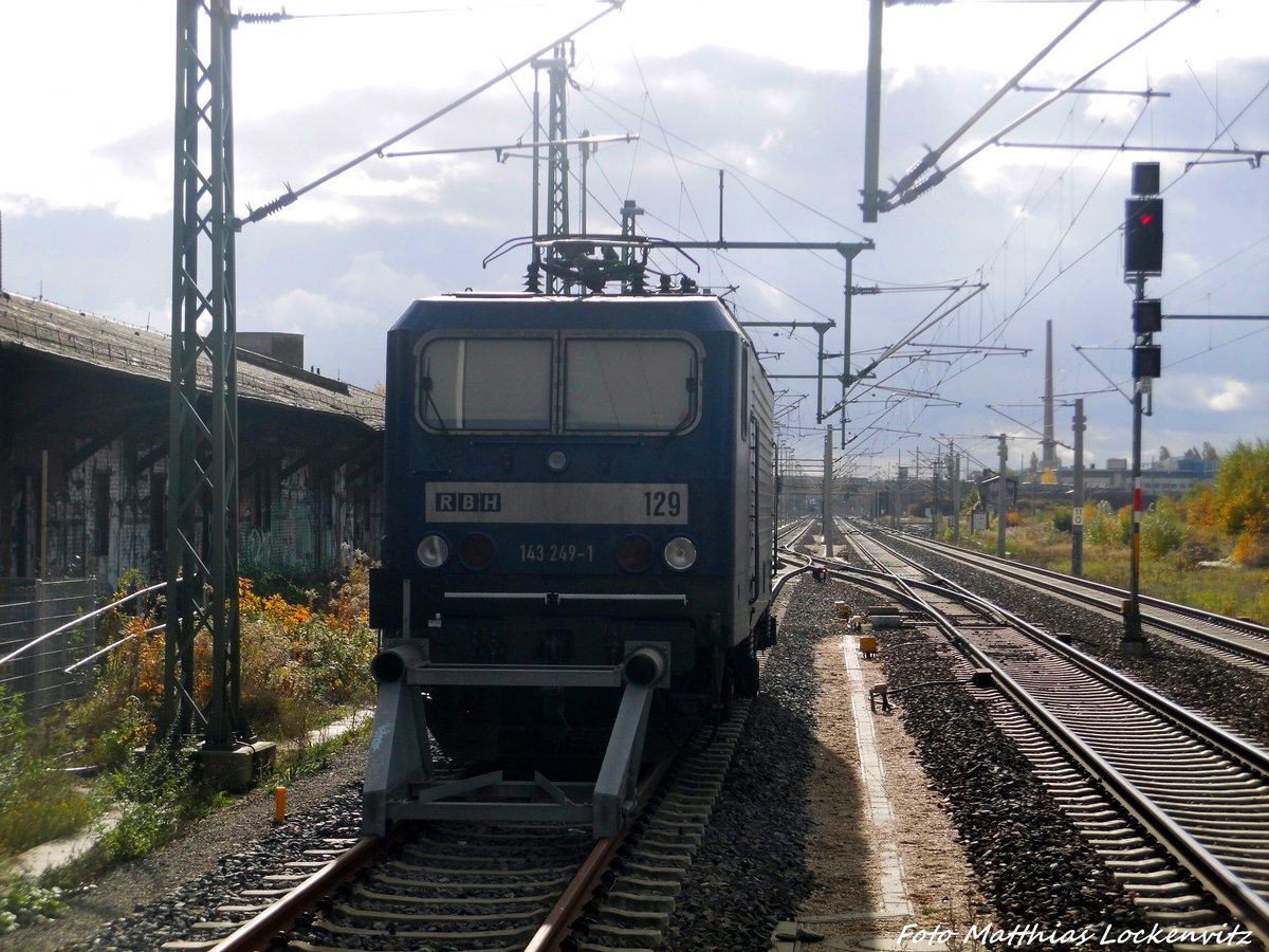 143 249-1 der RBH abgestellt am Bahnhof Leipzig-Plagwitz am 2.11.16