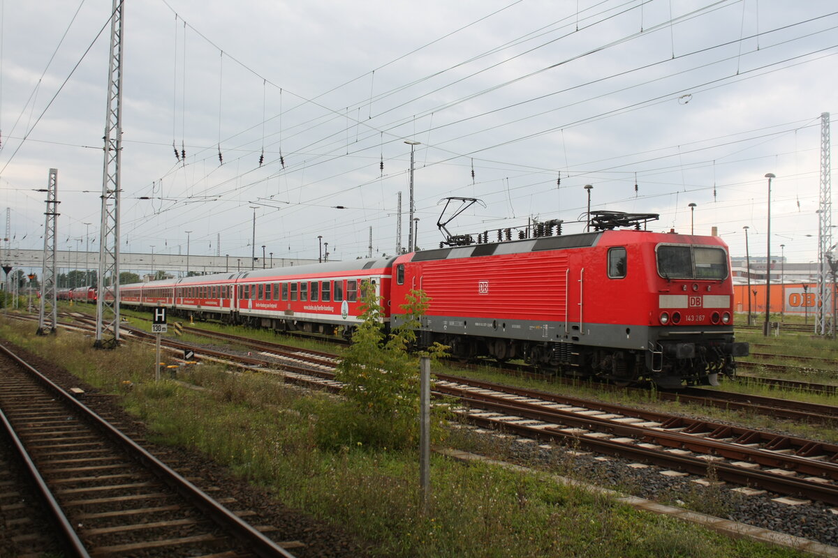 143 267 abgestellt im Bahnhof Berlin Lichtenberg am 5.8.21