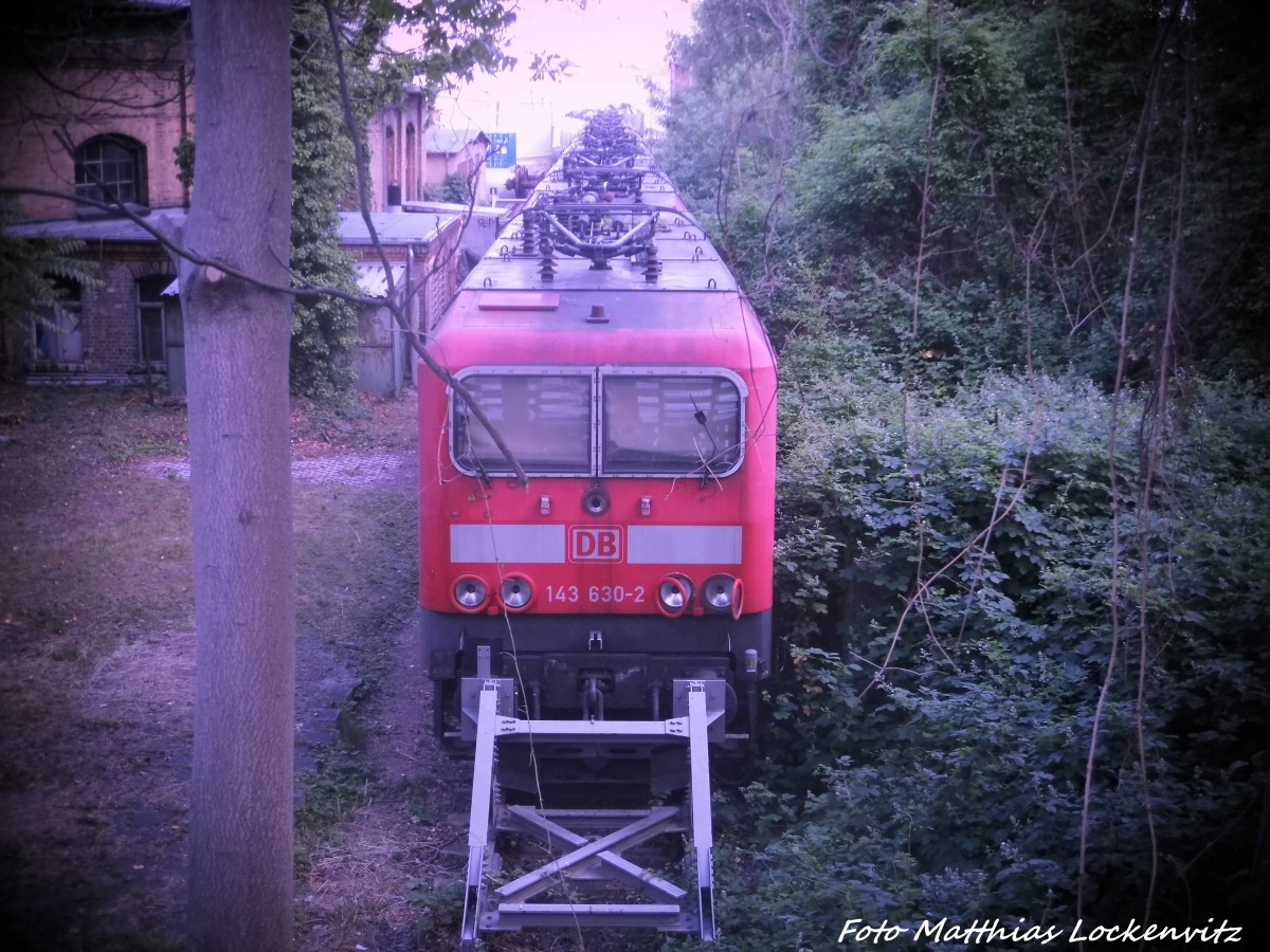 143 630-2 abgestellt am DB Museum in Halle (Saale) am 10.6.15