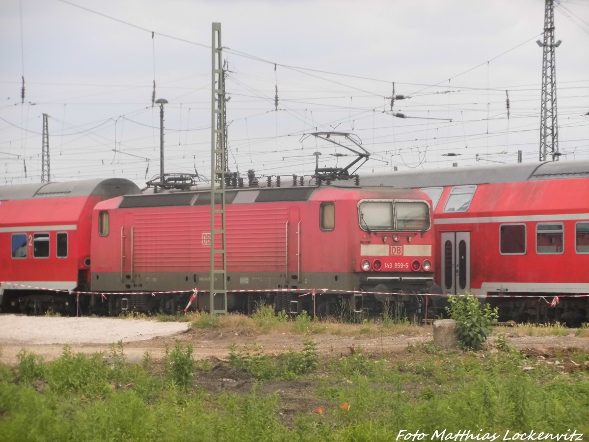 143 959 abgestellt am Hallenser Hbf am 11.6.15