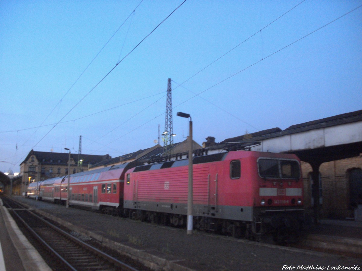 143 xxx-x abgestellt im Bahnhof Halle (Saale) Hbf am 23.11.14