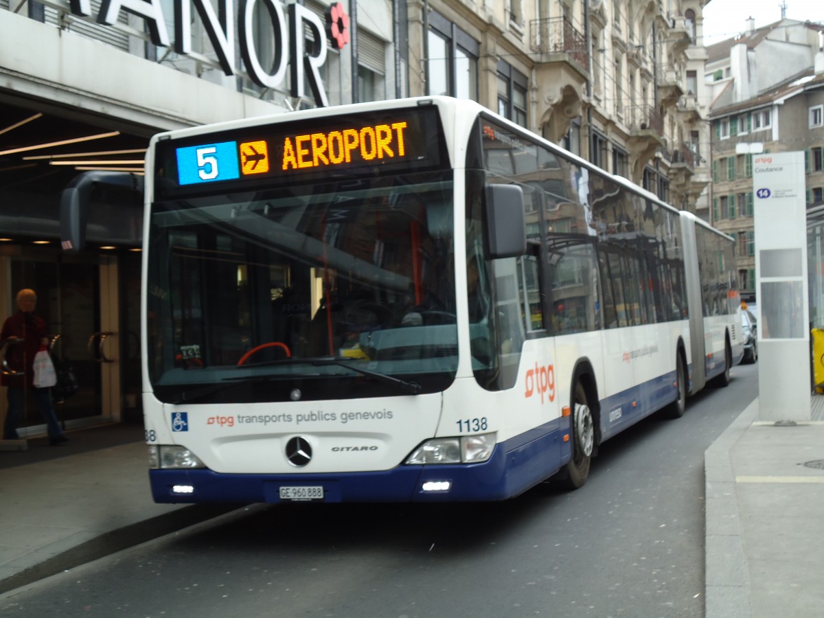 (143'391) - TPG Genve - Nr. 1138/GE 960'888 - Mercedes am 22. Februar 2013 in Genve, Coutance